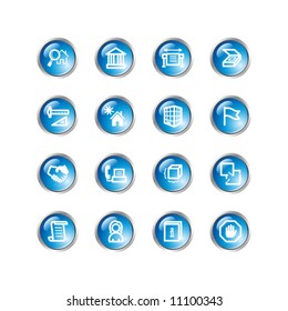 iconos de creación de caída azul