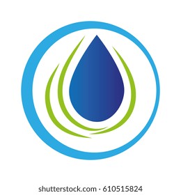 blue drop emblem icon