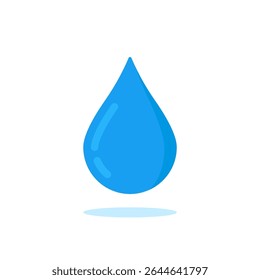blue drop like clear and clean water icon. simple flat style trend modern abstract cartoon logotype graphic design element isolated on white. concept of raindrop, teardrop or waterdrop badge