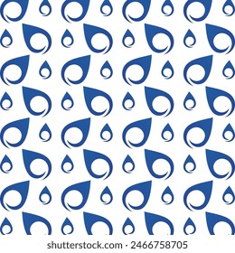 Diseño de Ilustración vectorial de patrón repetido multicolor lógico de moda de gota azul