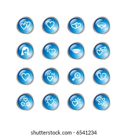 blue drop love icons