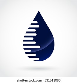 blue drop modern logo
