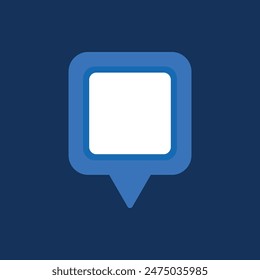 Blue Drop Pin Point Vector Illustration