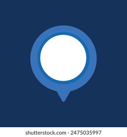 Blue Drop Pin Point Vector Illustration