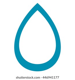 Blue drop water isolated on white background, vector illustration.