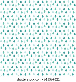 Blue drops background, illustration hand drawn