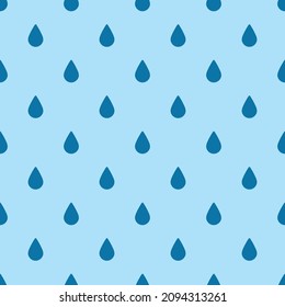 blue drops vector seamless pattern