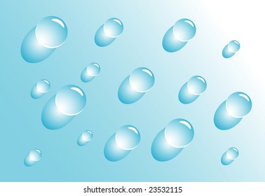Blue drops water