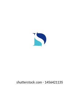Blue DS Logo Design Vector