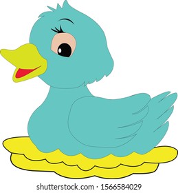 blue duck cute and beautiful