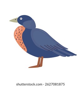 Blue duck icon clipart avatar logotype isolated illustration