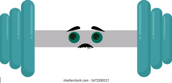 Tambor azul, ilustración, vector sobre fondo blanco.