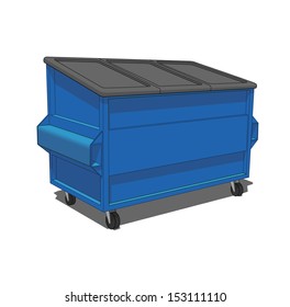 Blue Dumpster