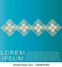 blue dust gold abstract square pattern template card invitation birthday wedding anniversary fashion show banner flyer
