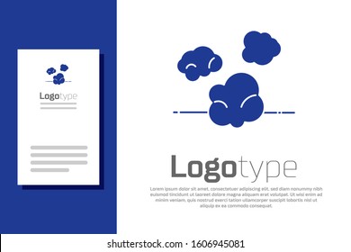 Blue Dust icon isolated on white background. Logo design template element. Vector Illustration