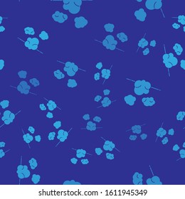 Blue Dust icon isolated seamless pattern on blue background.  Vector Illustration