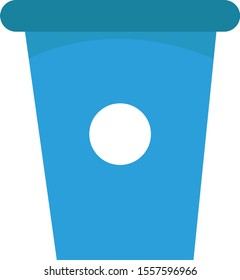 blue dustbin with dot graphic vector