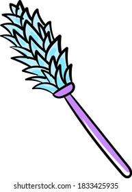Blue duster, illustration, vector on white background