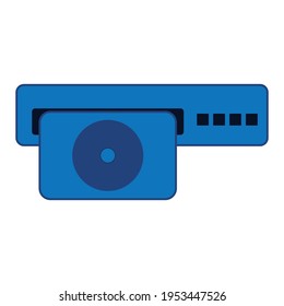 blue dvd icon with dvd chip