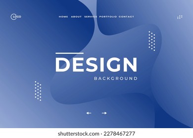 Fondo 3D dinámico azul con concepto moderno de forma fluida y afiche minimalista adecuado para varios medios de diseño, incluyendo banner, web, cabecera, portada, cartel, volante y medios sociales