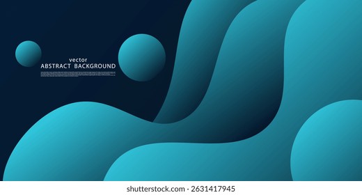 Blue dynamic abstract background with minimalist abstract cover design. Trendy circle and dot shape composition. Vector EPS 10
