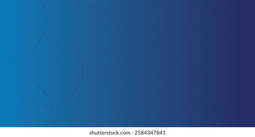 Blue dynamic abstract vector background with diagonal Circles. 3d cover of business presentation banner for sale event night party. Fast moving soft circle wave line stripe decoration