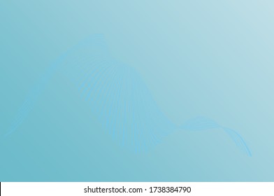 Blue dynamic background with twisted wavy lines for banners, Wallpapers, business cards, and screensavers. Horizontal layout..  Vector illustration. 