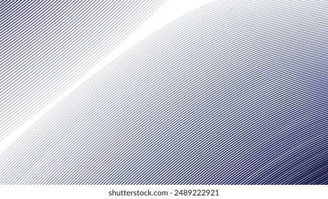 Blue dynamic curve line abstract background vector image for backdrop or presentation