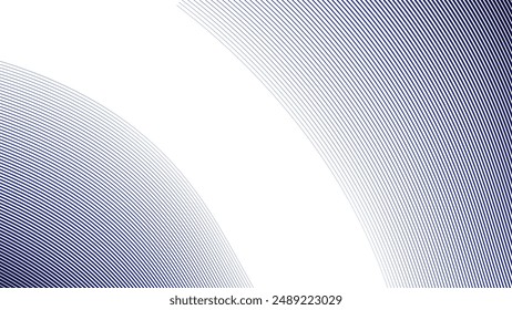Blue dynamic curve line abstract background vector image for backdrop or presentation