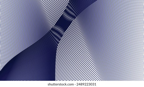 Blue dynamic curve line abstract background vector image for backdrop or presentation