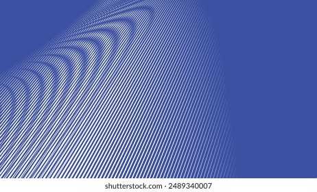 Imagen de Vector de fondo abstracto de línea de curva dinámica azul para el fondo o la presentación