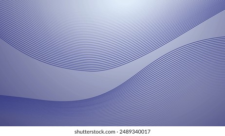 Blue dynamic curve line abstract background vector image for backdrop or presentation