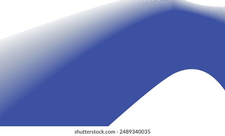 Blue dynamic curve line abstract background vector image for backdrop or presentation