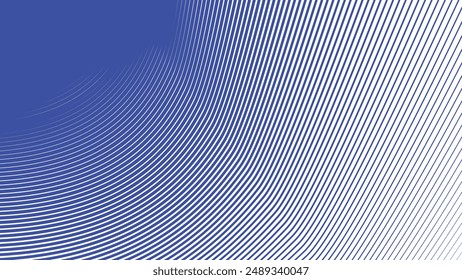 Blue dynamic curve line abstract background vector image for backdrop or presentation