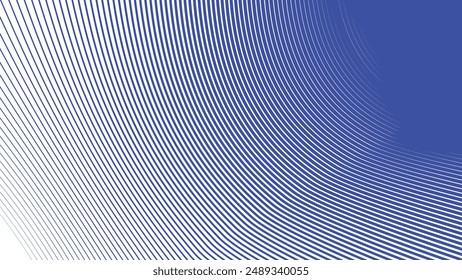 Blue dynamic curve line abstract background vector image for backdrop or presentation