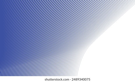 Imagen de Vector de fondo abstracto de línea de curva dinámica azul para el fondo o la presentación