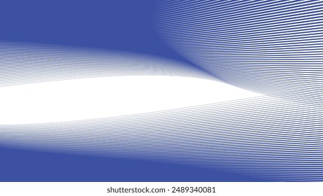 Blue dynamic curve line abstract background vector image for backdrop or presentation