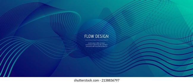 Blue Dynamic Wave. Flow 3d Concept. Vivid Geometric Shapes. Dynamic Wave. Memphis Brochure. Fluid Elements. Abstract Movement. Futuristic Background. Dark Digital Template. Dynamic Wave.