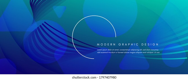 Blue Dynamic Wave. Fluid 3d Concept. Vivid Geometric Lines. Dynamic Wave. Wavy Banner. Flow Motion. Abstract Wallpaper. Gradient Movement. Dark Digital Website. Dynamic Wave.