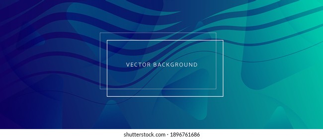 Blue Dynamic Wave. Fluid 3d Liquid. Color