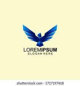 Blue Eagle Animal Vector Company Modern Logo Template