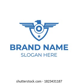 Blue Eagle Company Logo Vector Illustration Template