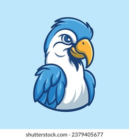 Blue Eagle Creative Cartoon Illustration