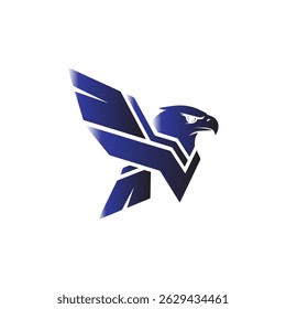 Blue Eagle Head Logo Design