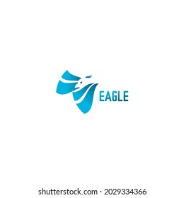 blue eagle icon vector on white background