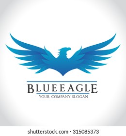 Blue Eagle Vector logo template