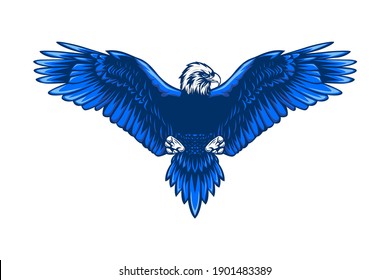 BLUE EAGLE WINGS VECTOR LOGO