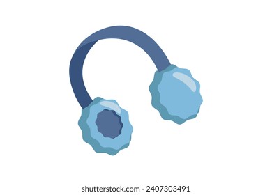 Blue Earmuff Winter Sticker Design