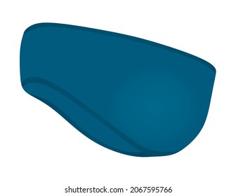 Blue ears warmer. vector illustration