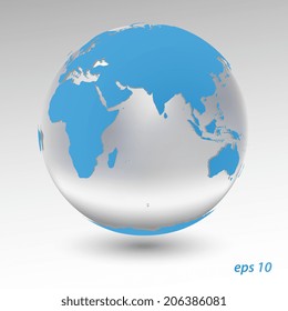 Blue Earth. 3d vector model